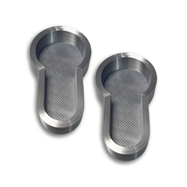 Lock Draught Excluder Keyhole Cover Push Fit Cap, Keep Draught and Cold Out, Easy to Install Pack of 2 (Silver)