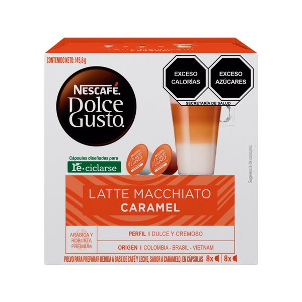 Nescafe Dolce Gusto Coffee Capsules, Caramel Latte Macchiato 48 Single Serve Pods, (Makes 24 Specialty Cups) 48 Count