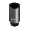 Hlipaty Impact Socket 28mm, 1/2" Square Drive 6 Point Cr-Mo Deep Socket, 78mm Length