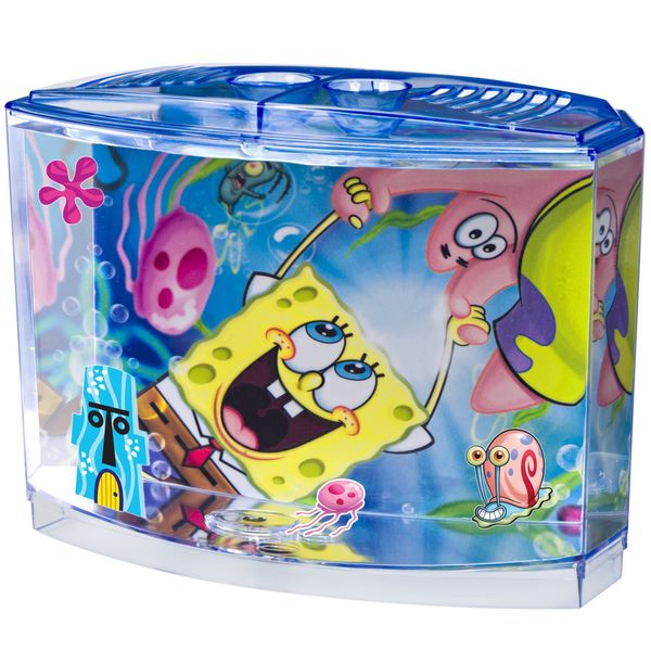 Penn-Plax Penn Plax 0.5 Gallon Spongebob Squarepants Betta Aquarium Kit, 7.75 in