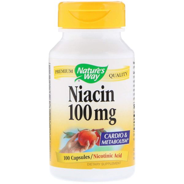 Nature's Way Niacin 100mg 100 Capsules - 4 Packs