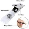 Happy Trees 150pc Metal Badge Clips with Strap Clear ID Strap Clip Adapter