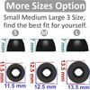 6 Pairs Replacement Foam Ear Tips for Beats Studio Buds - Small, Medium, Large