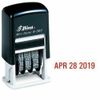 Shiny Self-Inking Rubber Date Stamp S-300 | Mini Line Dater Red Ink