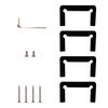 Satin Chrome Geneva 037 Series Wall Mount Full Back Plate Standard Hinge
