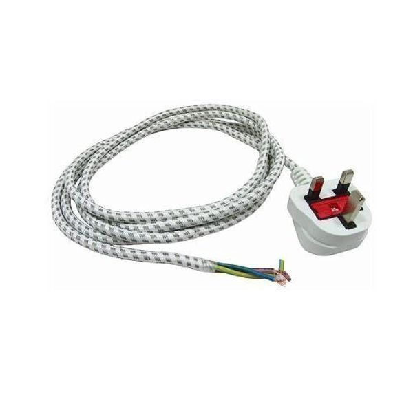 First4Spares 2.5 Metre Steam Iron Lead Cable Flex Cord & Plug