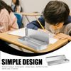 EXCEART Pencil Case Pencil Case Stationery Box Metal Rectangle Single Layer Storage Student Retro Silver
