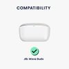 kwmobile Earphone Case for JBL WAVE BUDS - Wireless Earbuds Silicone Drop Prevention Black