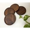 tallnext Tea Cup Coasters Stylish Walnut Tree Set of 4