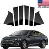 For 2016-2021 Chevrolet Malibu 6PCS Glossy Black Pillar Posts Window Covers