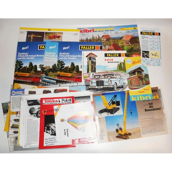 Bundle advertising sheets brochures model car model railway railway 1990s-