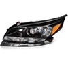 For 2013-2015 Chevy Chevrolet Malibu Black Projector Headlights Left Right Pair