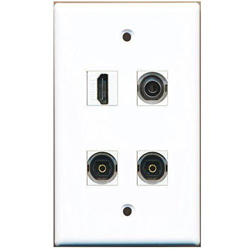 RiteAV - 1 Port HDMI 2 Port Toslink 1 Port 3.5mm Wall Plate