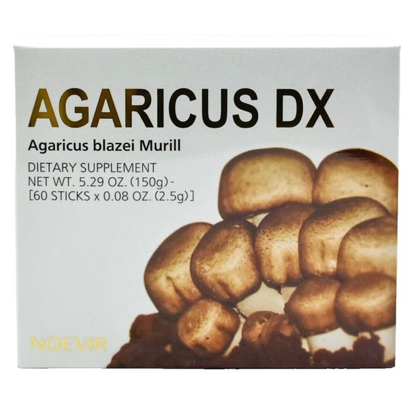 Noevir Agaricus Dx 膳食补充剂 5.29 盎司/150 克(60 粒*0.08 盎司)有效期至 2025 年-