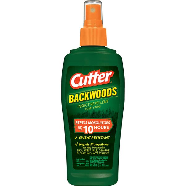 Cutter Backwoods Insect Repellent, Mosquito Repellent, Repels Mosquitos for Up To 10 Hours, 25 % DEET, 6 fl Ounce (Pump Spray)