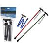 1 x FOLDING ALUMINIUM WALKING STICK (ADJUSTABLE HEIGHT) 4 ASSORTED COLOURS - 1 SENT AT RANDOM.