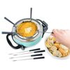 Nostalgia 12 Cup Electric Fondue Pot Set with Adjustable Temperature Control