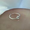 Sterling Silver Star Slider Bead Ring