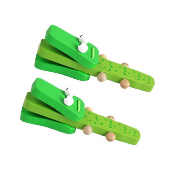 SUPVOX 2pcs Wood Hand Clappers Noise Makers Hand Clapper Noisemaker Party Favor Plastic Clapping Hands Hand Rhythm Wooden Musical Instruments Kids Musical Castanets Musicial