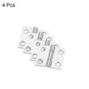 sourcing map 1.06" Hinge Silver Door Cabinet Hinges Fittings Brushed Chrome Plain 4pcs