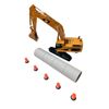 72" Precast Concrete Culvert Scale Model 1/50 4 Peice Set