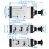 Baomain 4R310-10 2 Position 5 Way G3/8" Hand Push Pull Mechanical Valve with Fitting Mufflers