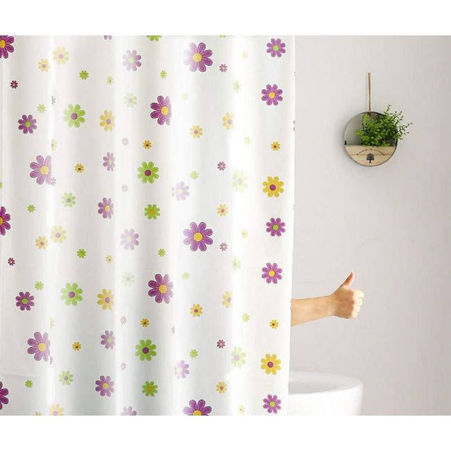 himsyuden Shower Curtain, 47.2 x 70.9 inches (120 x 180 cm), Waterproof, Mildew Resistant, Bath Curtain, Divider, Blindfold, Bath Supplies, Quick Drying, Suitable for Washrooms, Bathrooms, Bathrooms,