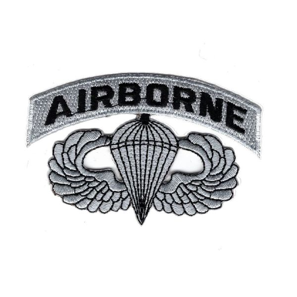Airborne Jump Wings Paratrooper Embroidered Iron on Sew on Patch