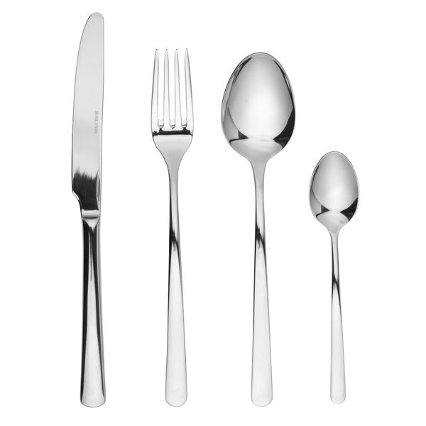 Salter Kendal Cutlery Set - 16 Piece, 18/10 Stainless Steel Dinnerware, 4 Place Settings, Mirror Polished Finish, Including Forks, Knives, Teaspoons, Tablespoons, Dishwasher Safe, 25 Year Guarantee