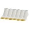 GOLDTOE Women's Vacay Cushion Tab Socks, 6-Pairs, White, Medium