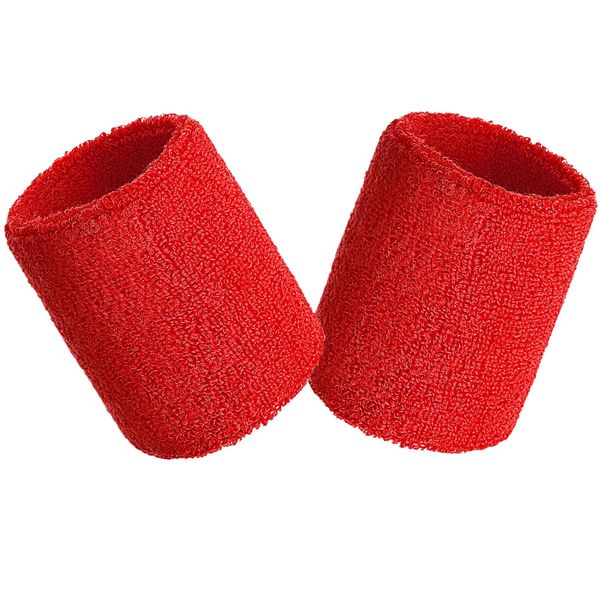 Schweißbänder Handgelenk Sport Wristbands 2 Pack, Sport Schweißband Armband Weiche verdickte Baumwolle, für Fußball Basketball Tennis Gymnastik (Helles Violett)