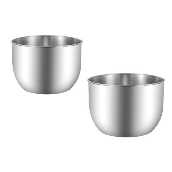 Set Deep Stainless Steel Bowl, 18-8 Stainless Steel, Deep Bowl, Salad Bowl, Deep Mixing Bowl (2)