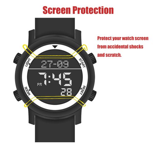 Motaney Screen Protector for Casio G Shock DW5600, Wire Guard Compatible with DW5600 GW-M5610 M5630 DW5000 DW5025 DW5030 GW5035 Watch, Cool Looking Stainless Steel Protector (Black)