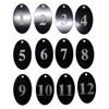 Sourcemall Aluminum Alloy Numbered Tags with Key Ring (Black, 1-50)