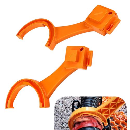 DACIRTY 2 PCS RV Sewer Hose Connection Wrench, Portable ABS Plastic Single Head Wrench, Multi-function Repair Accessories, Universal Fit for Most Cars Caravans (Orange)