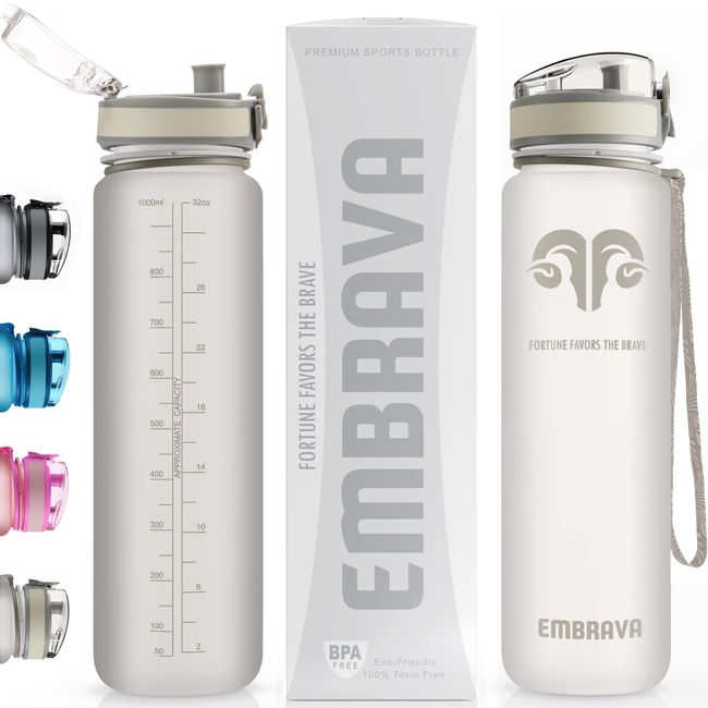 Embrava Best Sports Water Bottle - 17oz Small - Eco Friendly & BPA-Free  Plastic - For Running, Gym, …See more Embrava Best Sports Water Bottle -  17oz