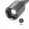 sourcing map Quick-Change Nut Driver Bit, 1/4" Hex Shank 10mm Magnetic Nut Setter Drill Bits, 1.89" Length, Metric