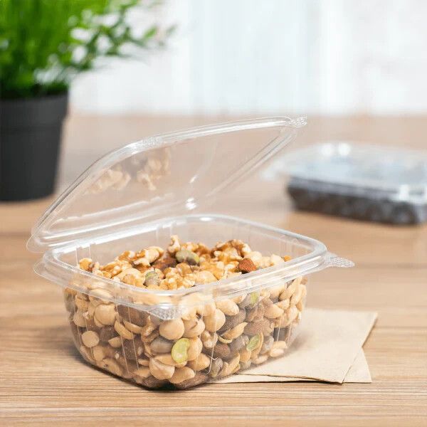 Karat 16oz PET Plastic Hinged Deli Container/Premium Takeaway Container(200 pcs)
