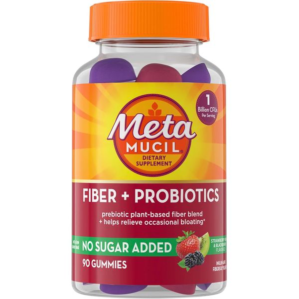 Fiber Supplement Gummies with Probiotics for Bloating Relief, No Sugar Added ...