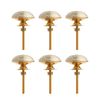 6 Handmade Brass Knobs | Brass White Cabinet Knobs | Drawer Knobs Ideal for Any Home, Kitchen or Office | These Knobs for Dresser Comes with 1 Wrench & Extra Screw Cap (White)
