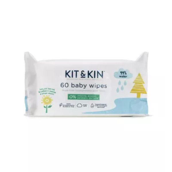 Kit & Kin Biodegradable Baby Wipes 60s