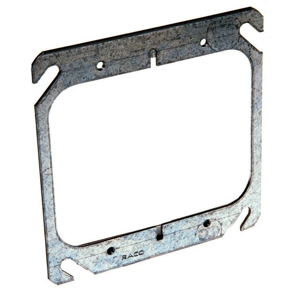 RACO 791 Flat 4-inch Square Mud-Ring Box Cover for 2 Devices, Gray