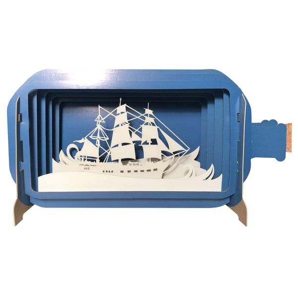 Message in a Bottle Sailing Pop-Up Card (MIB008)