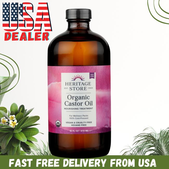 Heritage Store Herit Castor Oil - 16 fl oz