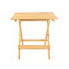 Portable Patio Outdoor Small Table 100% Solid Wood Multi Slat Design 2-Piece Set