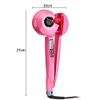 Temperature Adjustable Professional Auto Rotating Steam Curl Ceramic Curler with Spray Steamer (Pink)