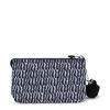 Kipling Creativity L Large Purse, Pouches, Cases, Holiday Waves (Blue)