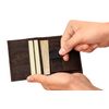 Simaru Compact Vegan Wallet with Flap, brown