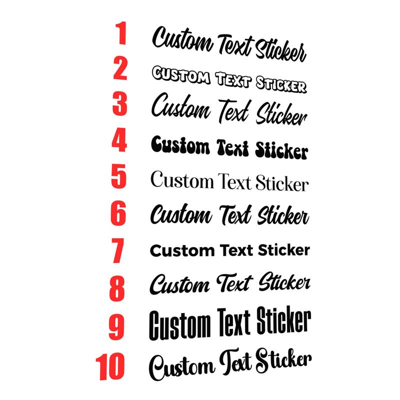 Personalised Car Stickers Custom Text Decal Name Sticker Van Truck ...