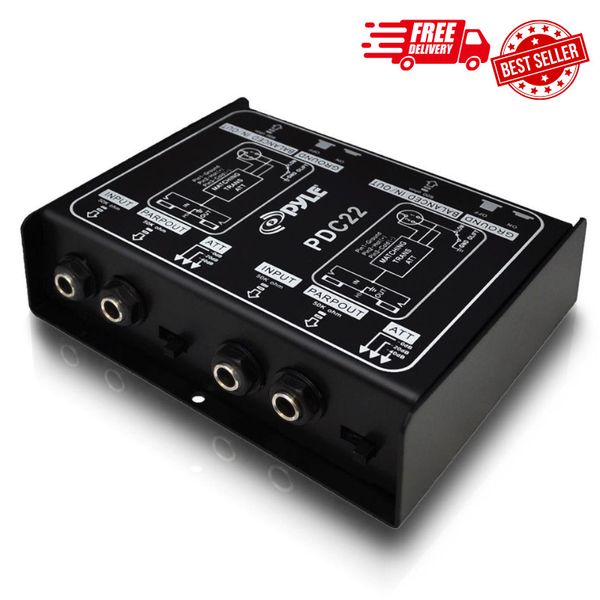 PYLE-PRO Premium Direct Injection Audio Box - Passive DI Unit Hum Eliminator W/